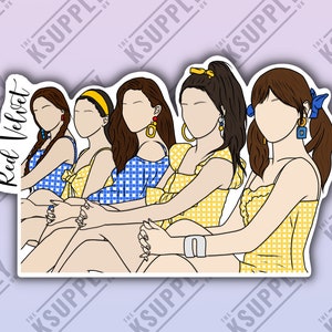 Red Velvet High Quality Stickers, KPOP, Irene, Seulgi, Wendy, Yeri, Joy, Reveluv, Merch, RV Stickers, Kpop Merch, Kpop art, kpop sticker