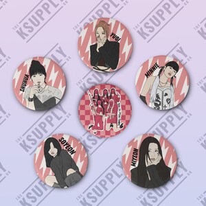 Badges GIDLE, épingles, KPOP, Soyeon, Minnie, Yuqi, Miyeon, Shuhua Gidle Badge, Neverland, épinglette Kpop, produits dérivés Kpop, cadeau Kpop, cadeaux pour les fans de Kpop