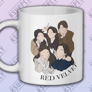RED VELVET Kpop Ceramic Mug 11oz Funny Mug Design, Kpop Merch, Kpop Gift Ideas, Kpop Fan, Coffee Mug, Funny Coffee Mug, Music gift Ideas