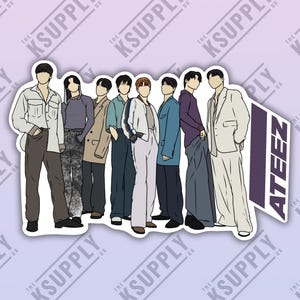 ATEEZ Hochwertige Kpop Aufkleber, Hongjoong, Seonghwa, Yunho, Yeosang, San, Mingi, WooYoung, Ateez, Ateez Aufkleber, Kpop Merch, Kpop Aufkleber