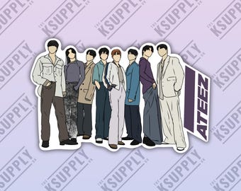 ATEEZ Pegatinas Kpop de alta calidad, Hongjoong, Seonghwa, Yunho, Yeosang, San, Mingi, Wooyoung, Ateez, Pegatinas Ateez, Kpop Merch, Kpop Sticker