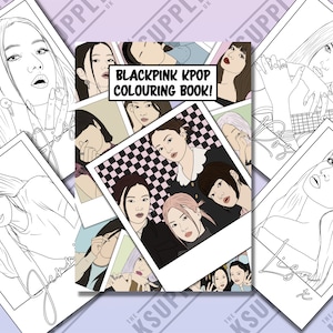 Digital Download BLACKPINK A4 COLOURING BOOK, Kpop, High Quality A4 Colouring book, all ages, Art, Blackpink, Colouring pages, Kpop gift