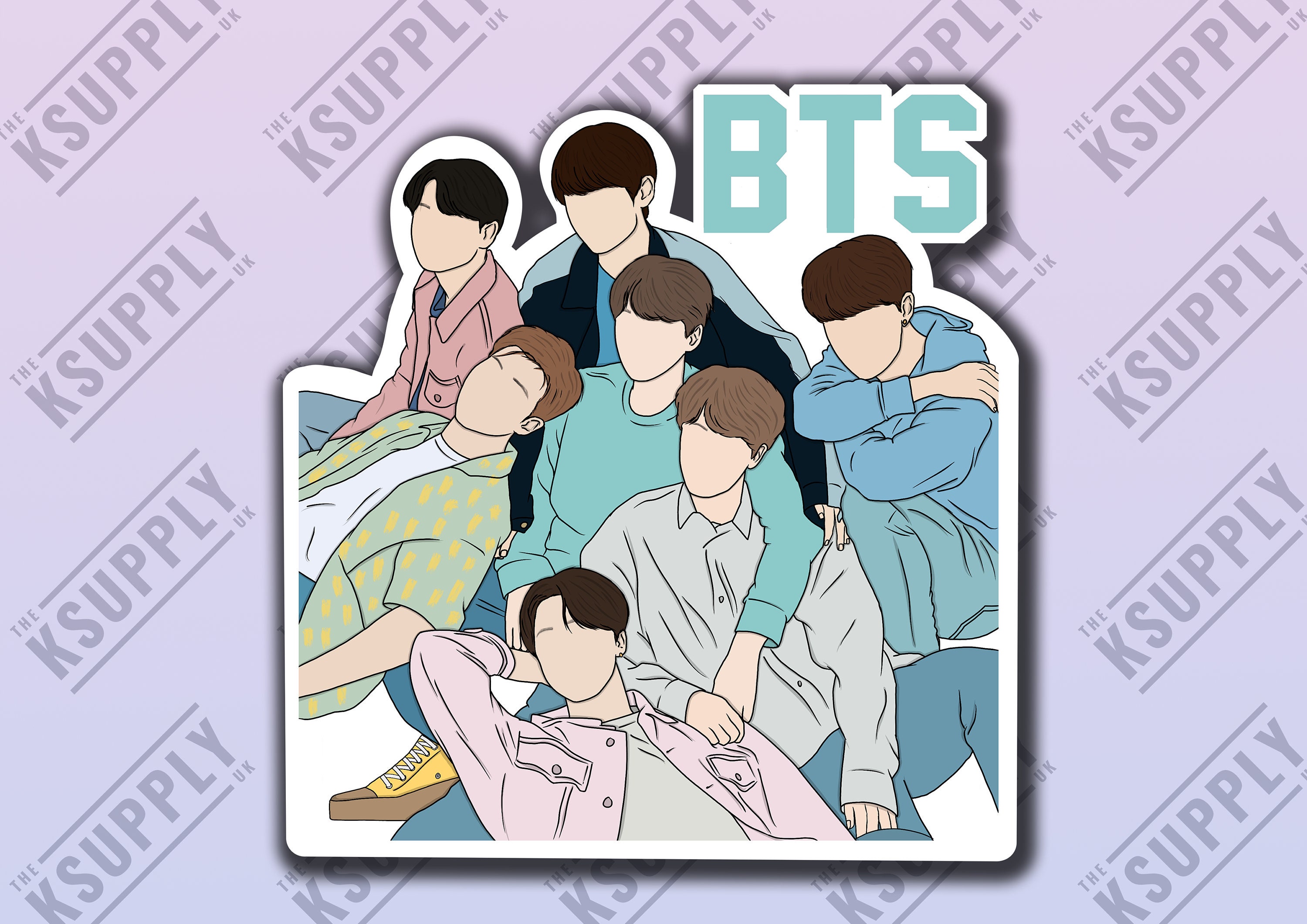 BTS Sticker Sheet, BTS Stickers, Kpop Stickers, Jungkook Sticker