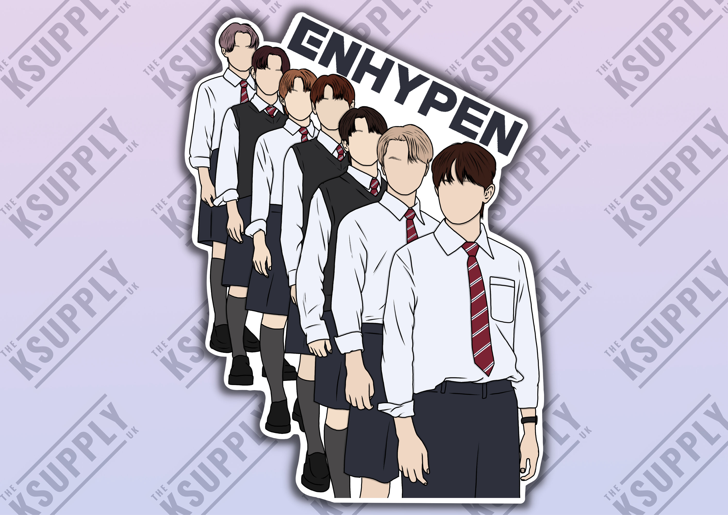 ENHYPEN High Quality Stickers, KPOP, Heeseung, Jay, Jake, Sunoo, Jungwon, Ni-ki, Enhypen Merch, Stickers, Kpop Merch, Kpop art, kpop sticker