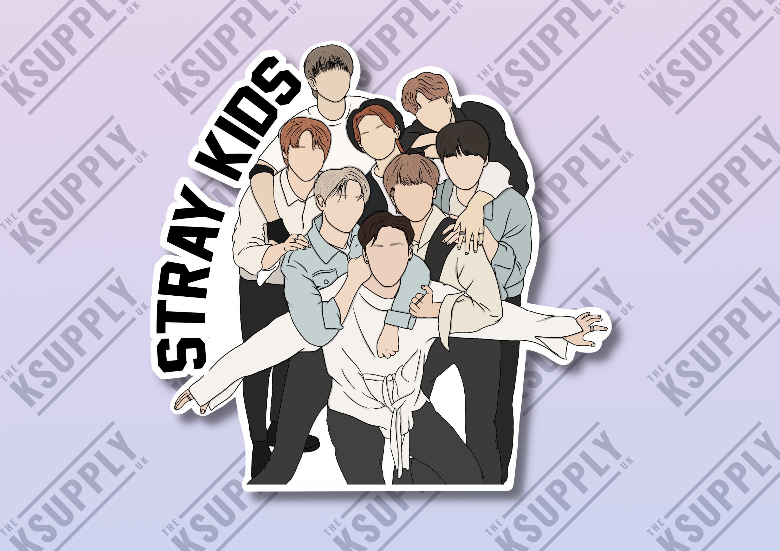 STRAY KIDS Stickers LOGO - all era/songs ALBUM COVER MERCH KPOP Art Board  Print by sunchan-k