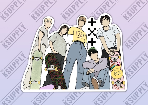 TXT High Quality Stickers, KPOP, TomorrowTogether, Soobin, Yeonjun,  Beomgyu, Taehyun, HueningKai, Txt Stickers, Kpop Merch, Kpop Sticker