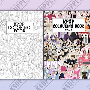 Digitaler Download VOL 1 und 2 Malbuch, Kpop, Art, High Quality Malbuch, Bts, Blackpink, Skz, Twice, Malseiten, Kpop Geschenk