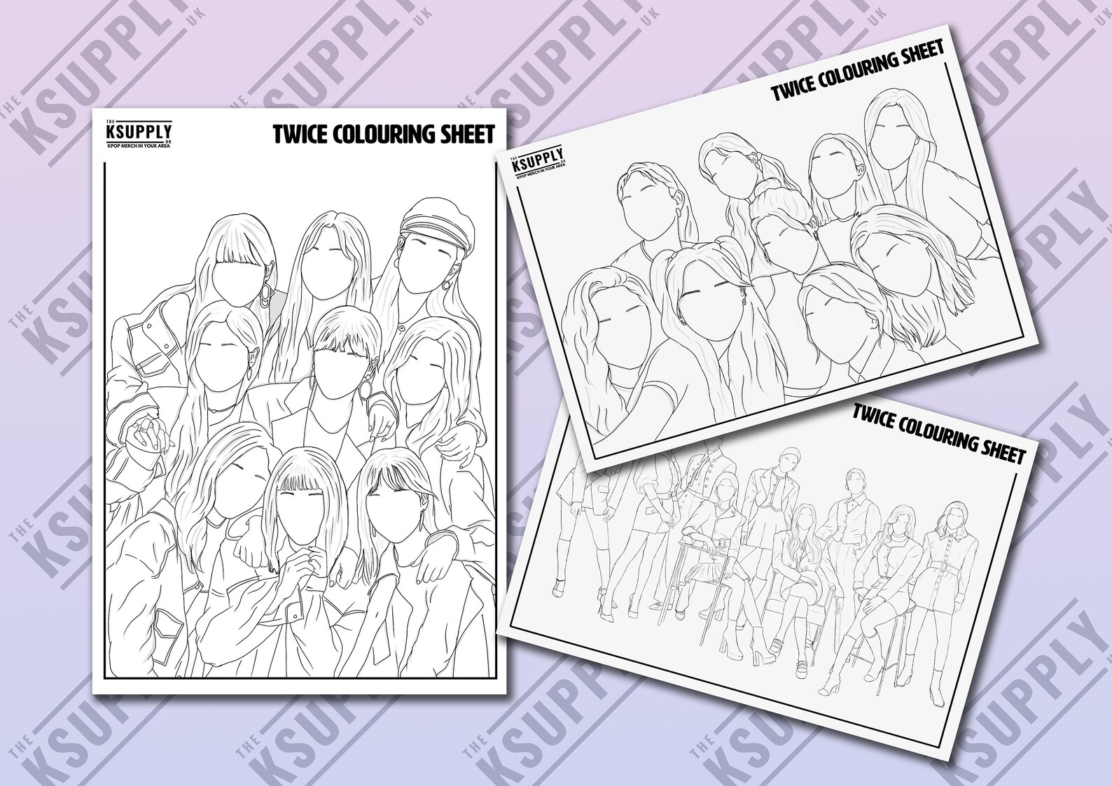 TWICE KPOP Colouring Sheets Printable Digital Download Line - Etsy UK