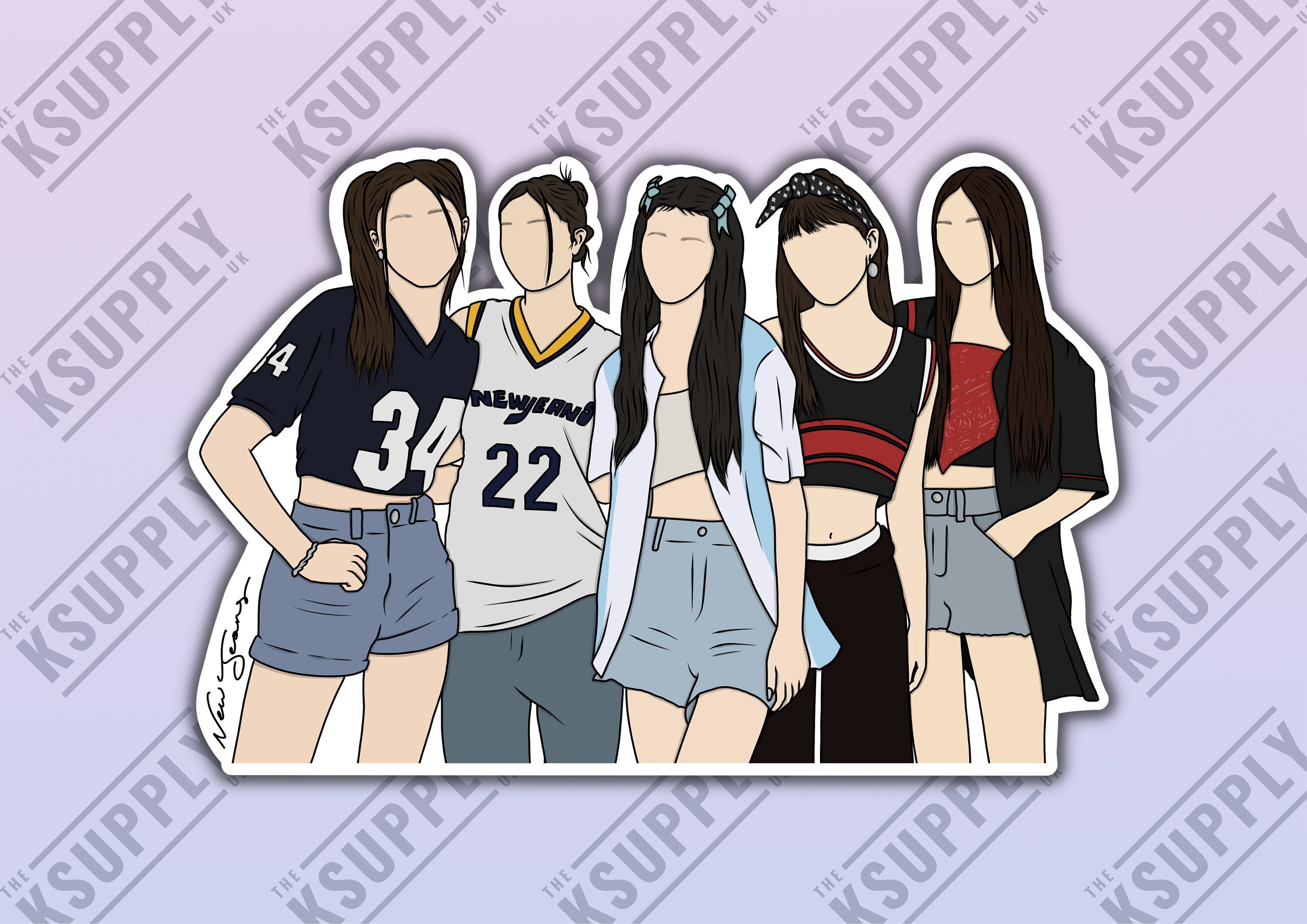 NEW JEANS High Quality Stickers KPOP Minji Hanni Etsy UK