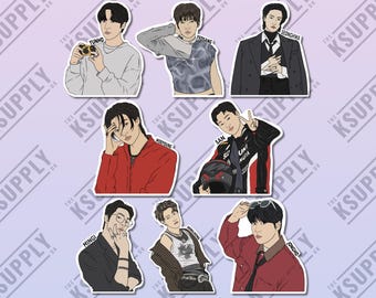 ATEEZ OT8 Pegatinas Kpop de alta calidad, Hongjoong, Seonghwa, Yunho, Yeosang, San, Mingi, Wooyoung, Ateez, Ateez Stickers, Kpop Merch, Kpop