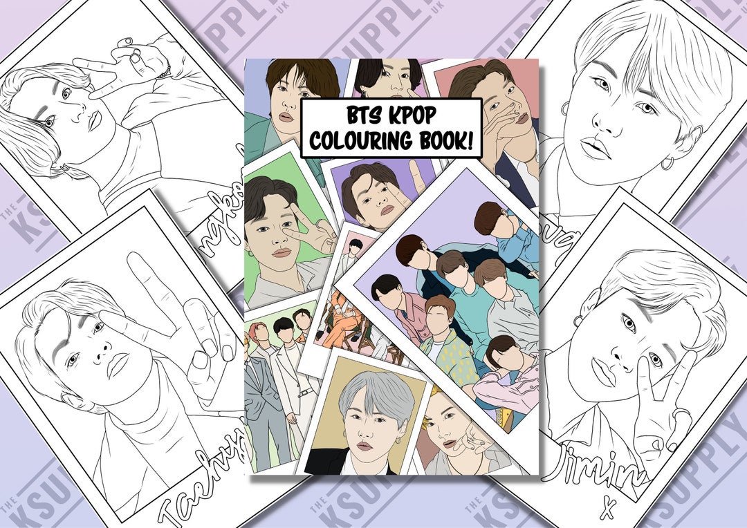 Digital Download BTS A4 COLOURING BOOK, Kpop, Bts, Art, High Quality A4 ...