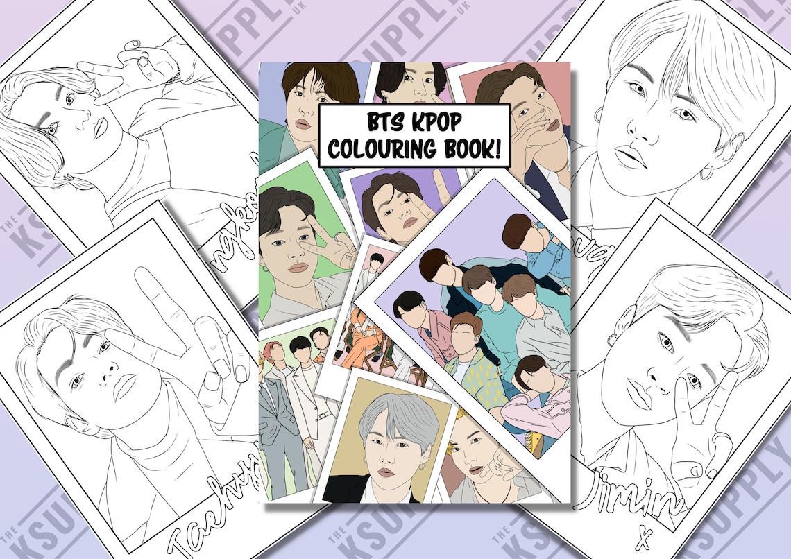 Digital Download BTS A4 COLOURING BOOK Kpop Bts Art High - Etsy