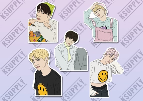 TXT 5 High Quality Stickers, KPOP, Tomorrowtogether, Soobin, Yeonjun,  Beomgyu, Taehyun, Hueningkai, Txt Stickers, Kpop Merch, Kpop Sticker -   Israel