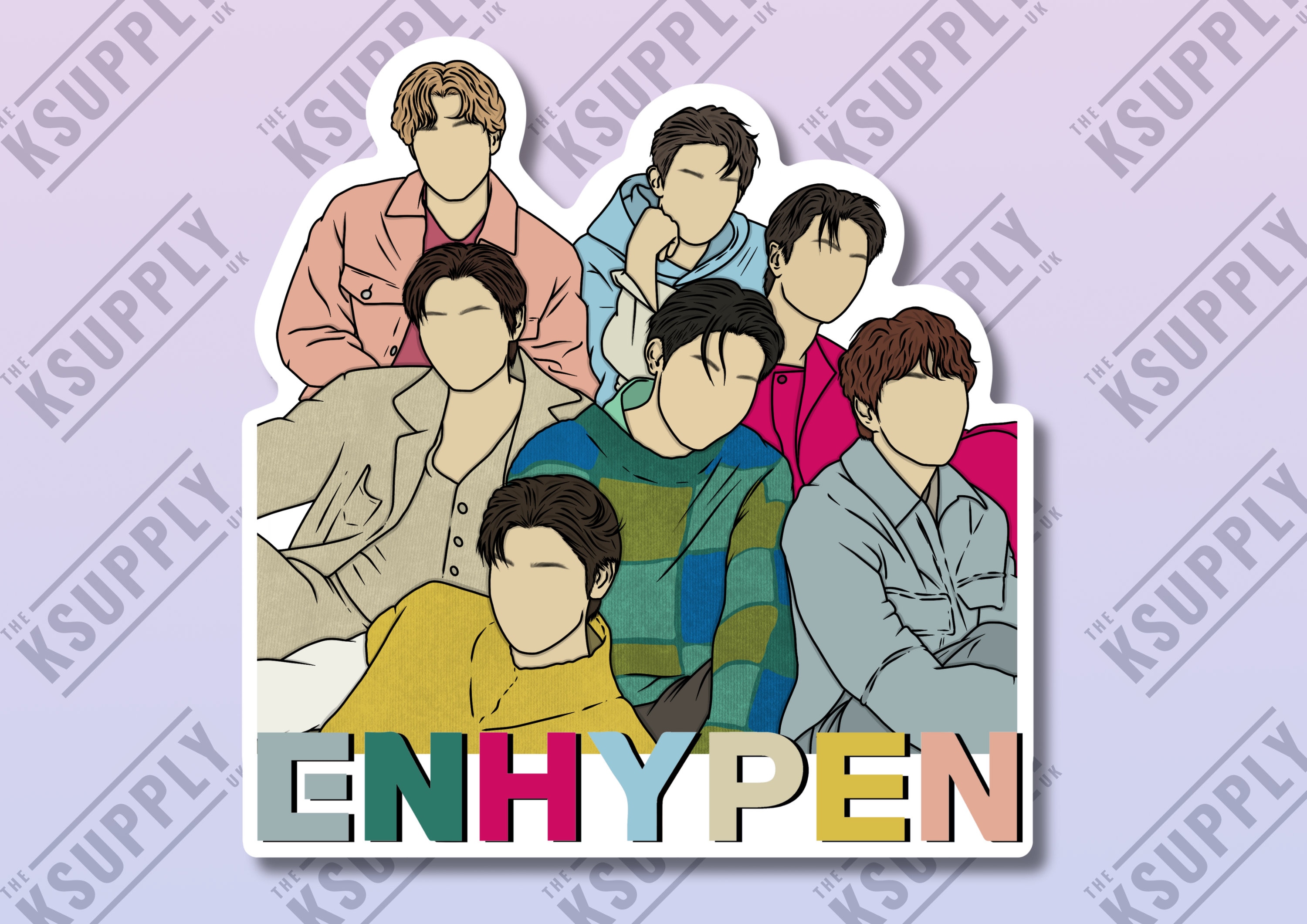 ENHYPEN High Quality Stickers, KPOP, Heeseung, Jay, Jake, Sunoo