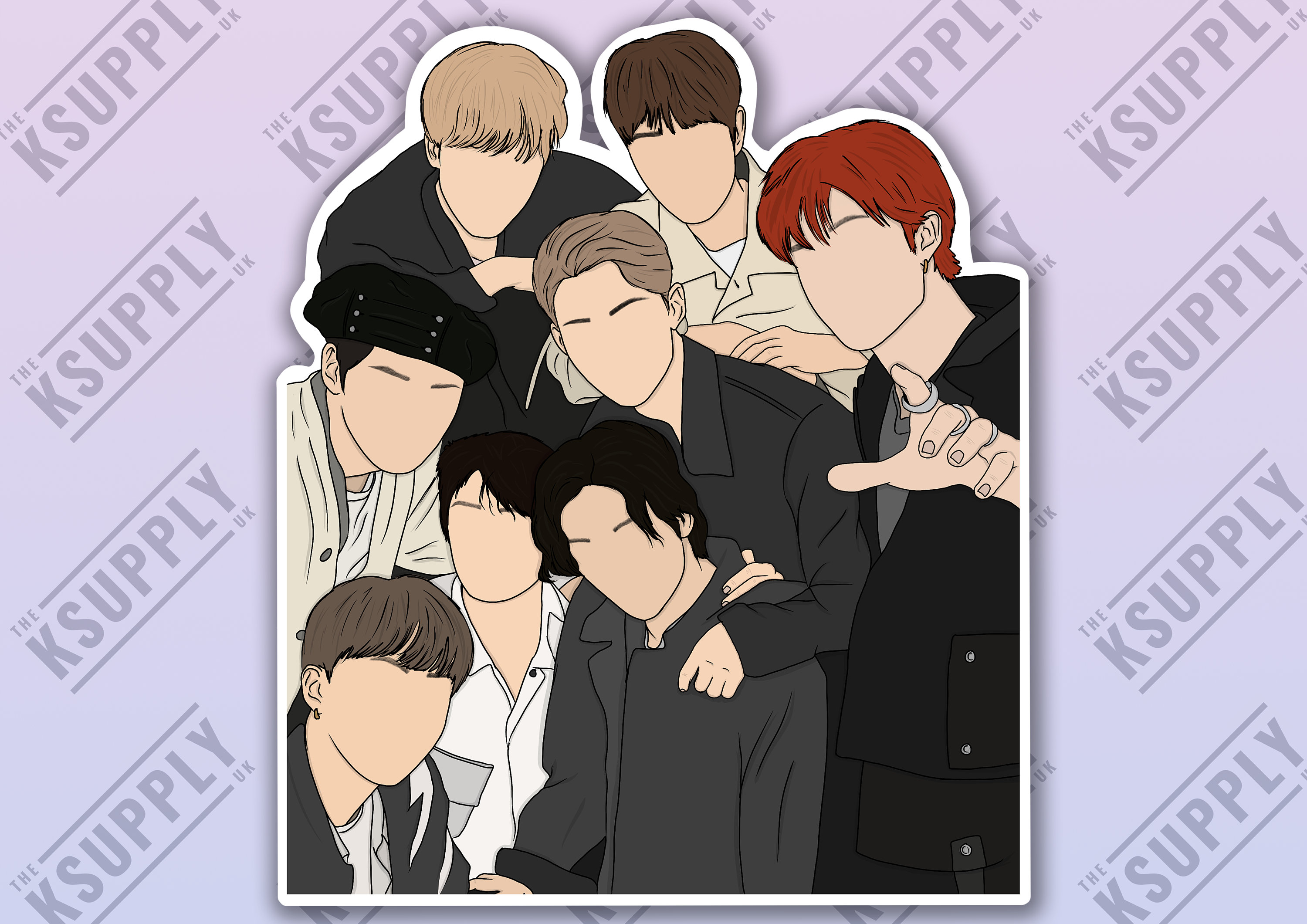 TXT High Quality Stickers, KPOP, TomorrowTogether, Soobin, Yeonjun,  Beomgyu, Taehyun, HueningKai, Txt Stickers, Kpop Merch, Kpop Sticker