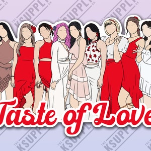 TWICE Taste of Love High Quality Stickers, KPOP, Eyes wide open, Twice, Nayeon, Sana, Jihyo, Twice Sticker, Kpop Merch, Once, kpop sticker