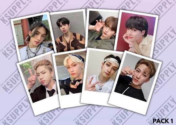 Stray Kids OT8 Polaroids High Quality Stickers, KPOP, SKZ Hyunjin