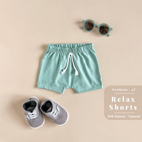 Easy shorts sewing pattern, Baby shorts pattern, Baby shorts sewing pattern, Toddler shorts pattern, PDF Shorts pattern, Boy shorts pattern