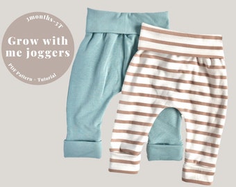 Baby and kids pants Sewing pattern, Baby pants pattern, Grow with me pants pattern, Grow with me pants, Kids pant pattern, Baby pants