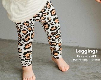 Leggings sewing pattern for baby and toddler girls, Easy download baby legging, Printable girls legging pattern, Baby legging sewing pattern