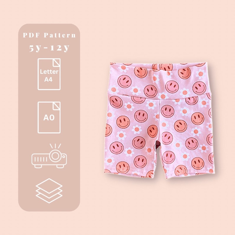 Biker shorts pattern, Kids bike shorts pattern, Biker shorts sewing pattern, Kids bike shorts, Bike shorts pattern, Kids sewing patterns image 3