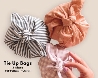 Knot Makeup Bag With 3 Sizes Pattern, Knot Makeup Bag Sewing Pattern PDF, Makeup Knot Bag Pattern, Tie Knot Makeup bag Pattern, Makeup Bag