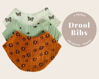 Baby dribble bib pattern, Dribble bib sewing pattern, Dribble bib pattern, Baby drool bib sewing pattern, bib PDF sewing pattern, Baby bibs