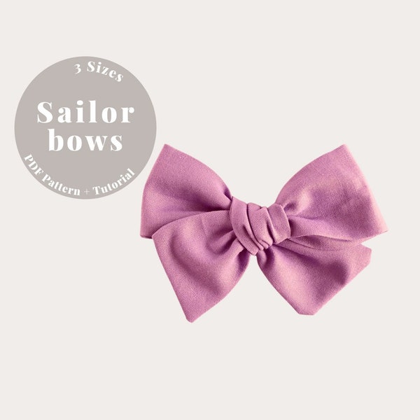 Pinwheel hair bow pattern, 3 Sizes Hair bow sewing pattern, Baby hair bow pattern, DIY hair bow pattern, Baby bow sewing pattern, hair bows