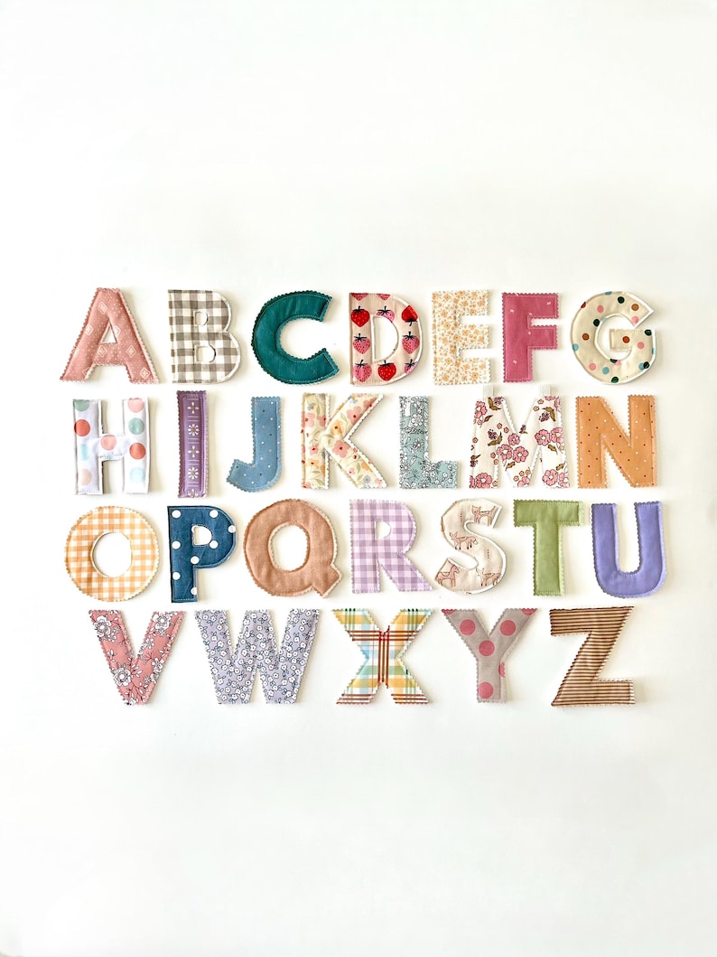 How to Make Alphabet Fabric Letters, Fabric Alphabet Letters Sewing ...