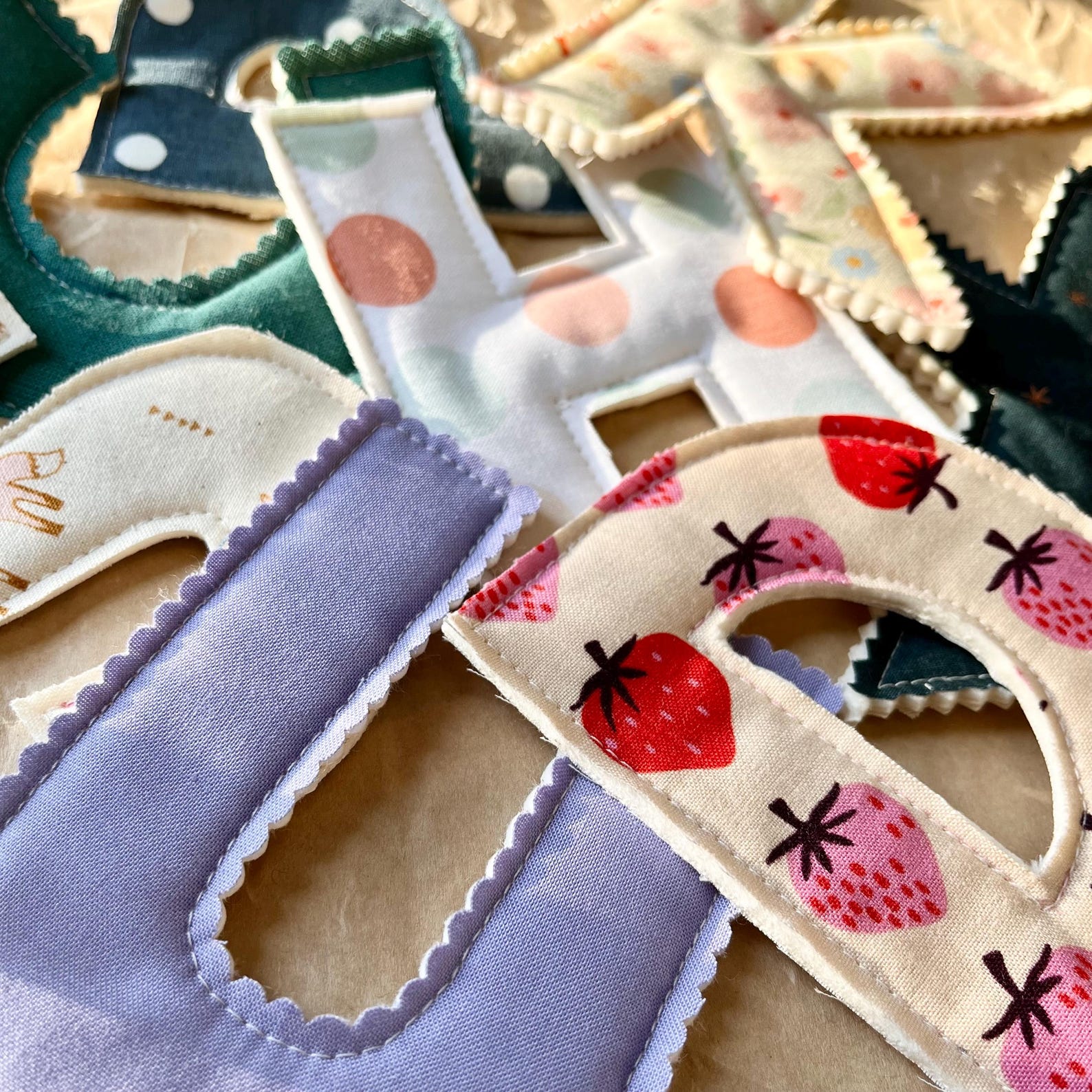 PDF Bunting Fabric Alphabet Name or Letter Banner, Fabric Letter Banner ...