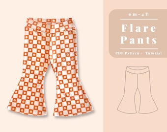 Flared pants pattern for girls, Girls flared pants pattern, Baby flare pants, Flare pants pdf pattern, Girls flare pants, Flare pants pdf
