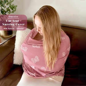 Stretchy nursing cover sewing pattern, Easy to sew nursing cover pattern, Nursing cover sewing pattern, Stretchy breastfeeding cover pattern