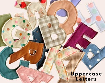 Big 7" fabric letter template pattern, Fabric letter templates, Large fabric letters , Big fabric letter pattern, Big letter banner pattern