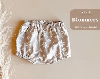 Baby Bloomer Shorts Sewing Pattern, Baby Girl Short Bloomers pattern, Baby Bloomers Sewing Pattern, Bloomer Shorts for Baby, Baby Bloomers