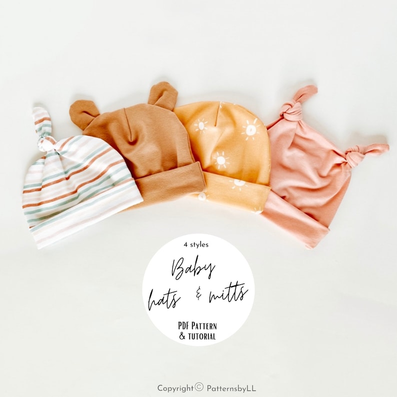 Baby Hat PDF Sewing Pattern Newborn Baby Hat Sewing Etsy