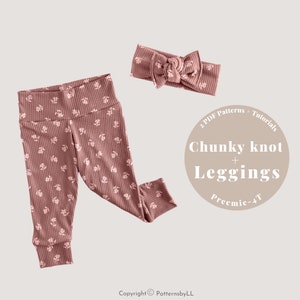 Leggings for baby sewing pattern, Easy legging PDF sewing pattern, baby and kids legging pattern, Baby girl legging pant pattern, Leggings