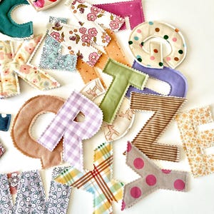 How to Make Puffy Fabric Classic Letter Banner - Instant Download ...