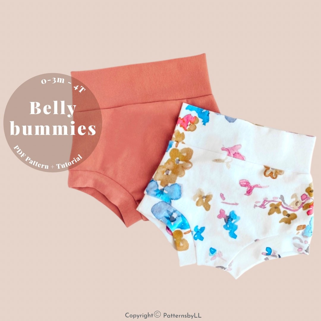 High Waisted Bummies Sewing Pattern, Bummies Pattern, Baby Bummie