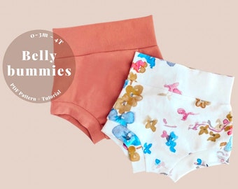 High Waisted Bummies sewing pattern, Bummies pattern, Baby bummie sewing pattern, Baby bummies pattern, Kids bummie pattern, Baby bummies