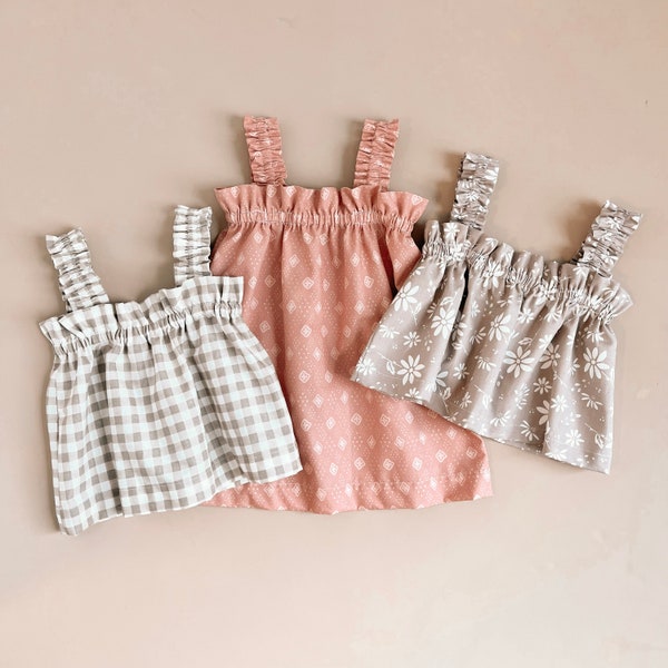 Baby summer dress sewing pattern, Easy baby dress pattern, Summer dress pattern, Baby ruffle dress pattern, Summer toddler dress pattern