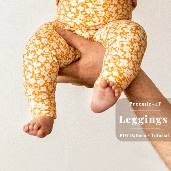 Patron de legging bébé et enfant, Patron de couture de leggings, Patron de couture de leggings bébé, Patron de leggings bébé et Patron de leggings bébé