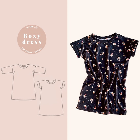 Easy dress sewing pattern, Baby girl dress sewing pattern, Girls dress pattern, Baby girl dress PDF pattern, Toddler girl dress PDF pattern