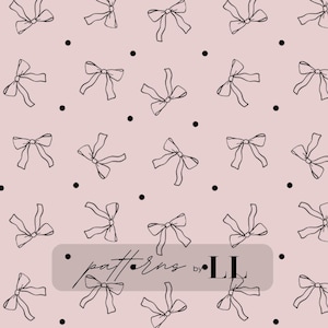 Blush Bows seamless pattern, Black and Blush bow seamless pattern, Classic Bow seamless pattern, Pink Blush bow seamless file, Bows pattern