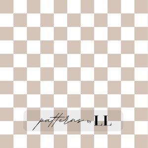 Neutraal bruin checker naadloos patroon, Checker beige naadloos patroon, Checker naadloos patroon, Checker naadloos bestand, Checker patroonbestand
