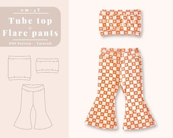 Baby bell bottoms pattern, Baby bell bottom pants, Baby flare pants pattern, Bell bottom pants, Bell bottoms pattern, Baby bell bottoms