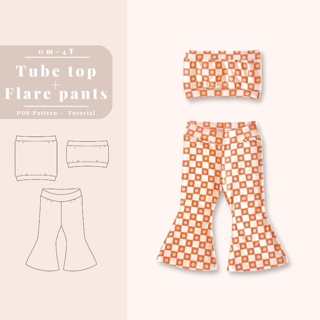 Baby Bell Bottoms Pattern, Baby Bell Bottom Pants, Baby Flare Pants ...