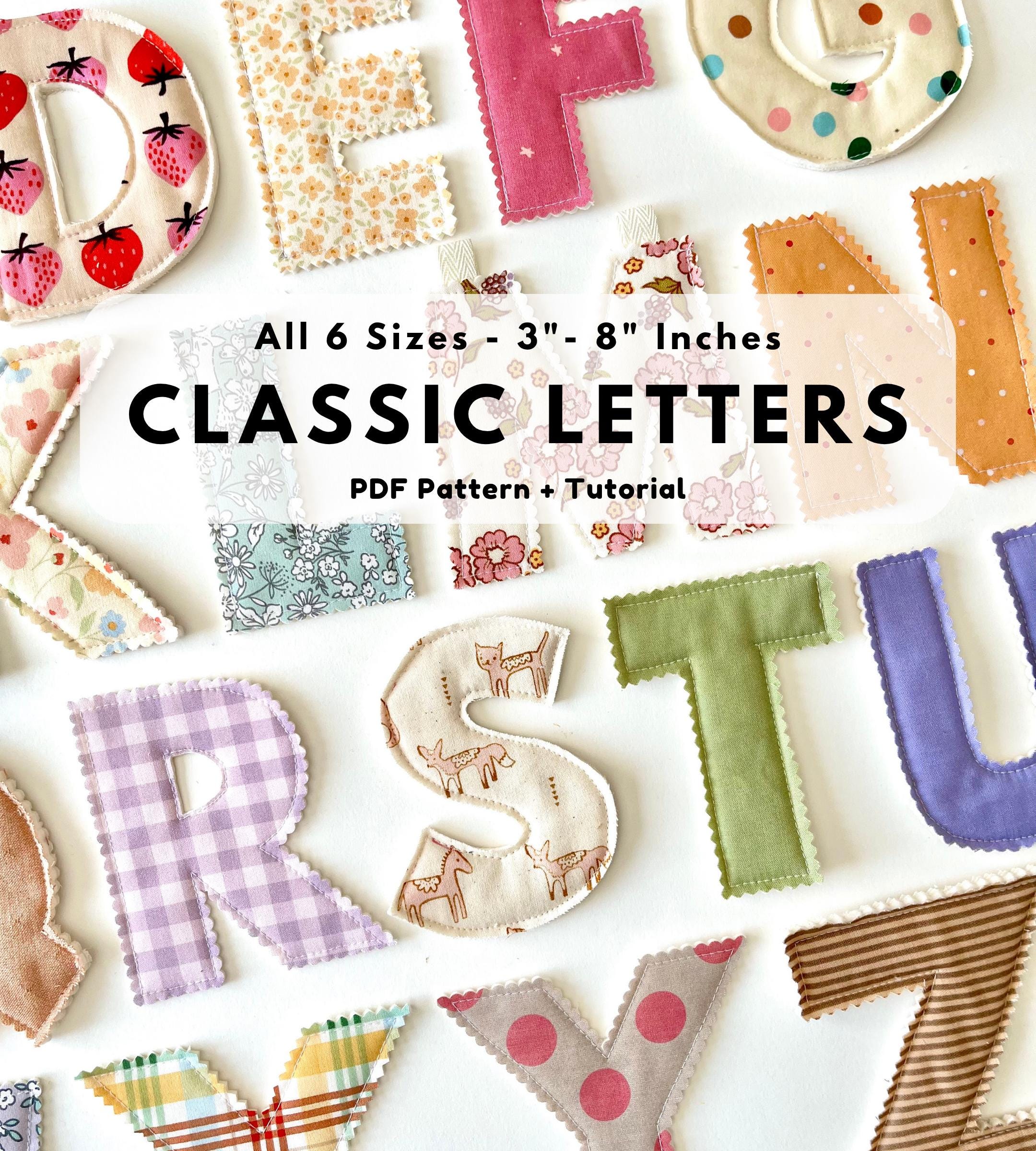 How to Make Puffy Fabric Classic Letter Banner - Instant Download ...