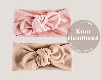 Baby stretch headband PDF pattern, baby and kids headband sewing pattern, Baby girl bow sewing pattern, mama and baby bow headband pattern
