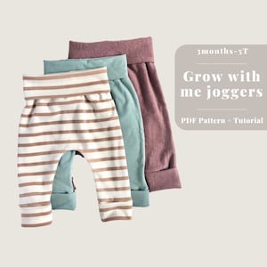 Baby and kids pants Sewing pattern PDF, Grow with me pants pattern, Baby pants pattern, Grow with me pants, Baby and kids pants pattern