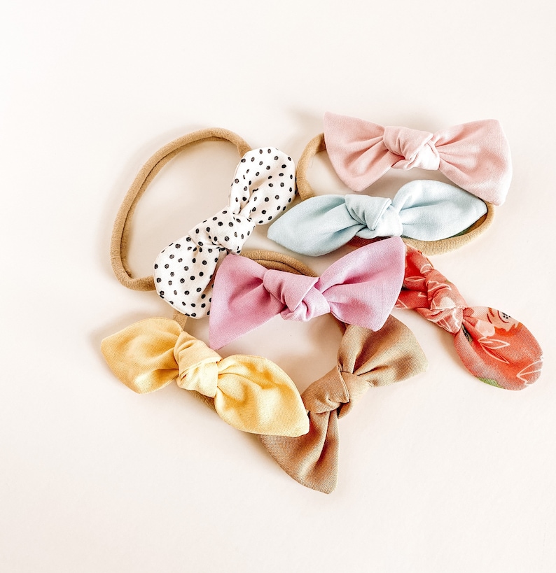 Mini knot bows sewing pattern Easy hair knot bow PDF sewing Etsy